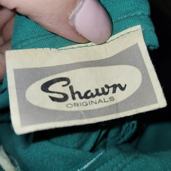 VINTAGE Elegant Teal Halter Dress - Picture 3 of 5